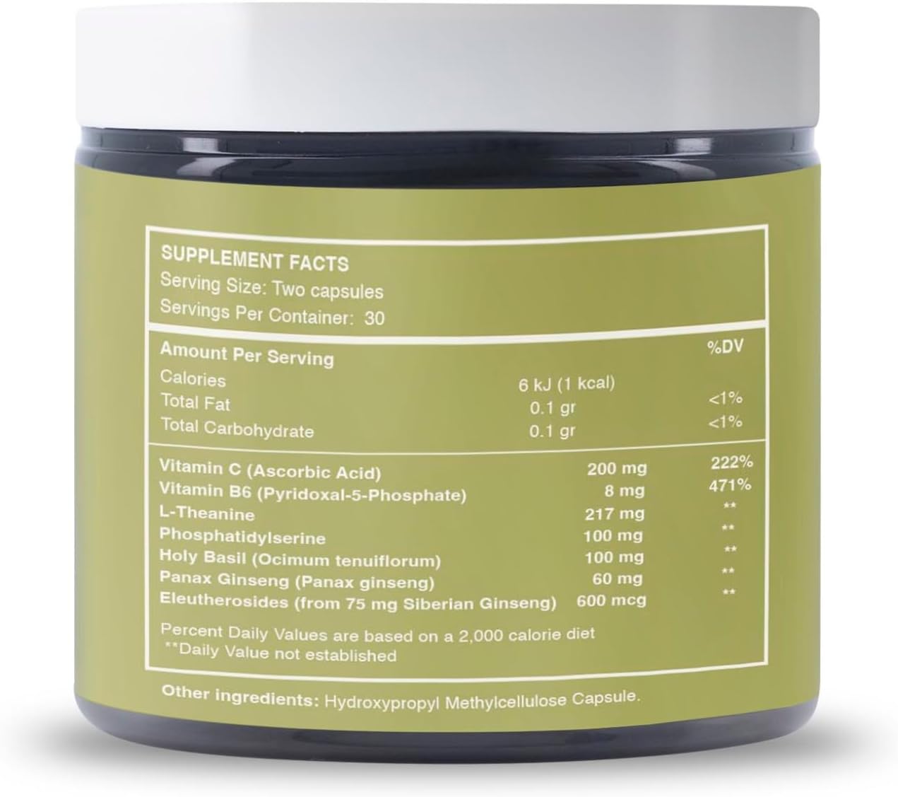 Adjust+ | Holy Basil, Panax & Siberian Ginseng, Phosphatidylserine, L-Theanine, Vitamins B & C | Adaptogen Stress Support, Calm Energy & Mental Clarity | 60 Capsules