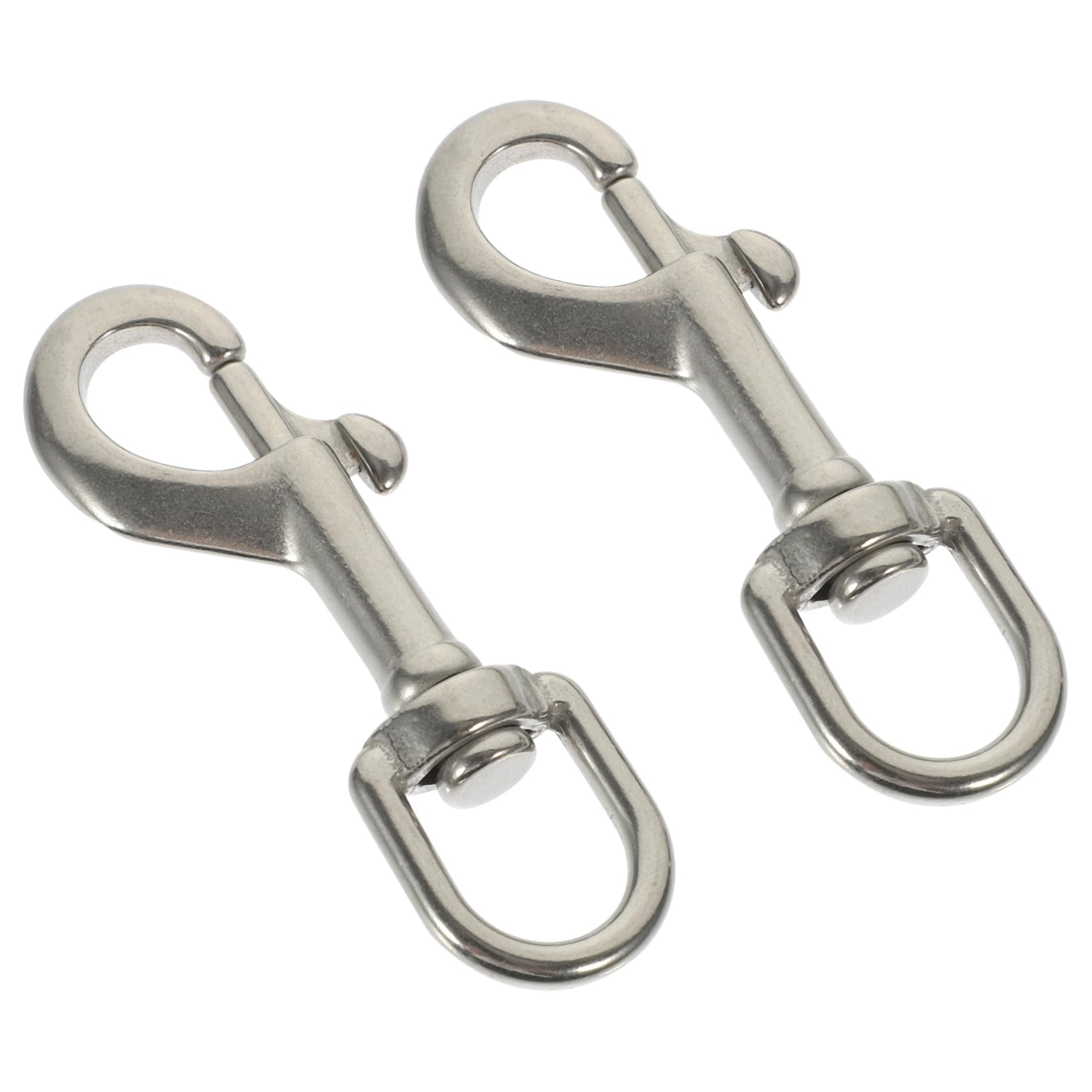 Mipcase 2pcs Stainless Diving Hooks Marine Hooks Dog Hooks Swivel Snap Hooks Bolt Snap Lanyard Dive Hook