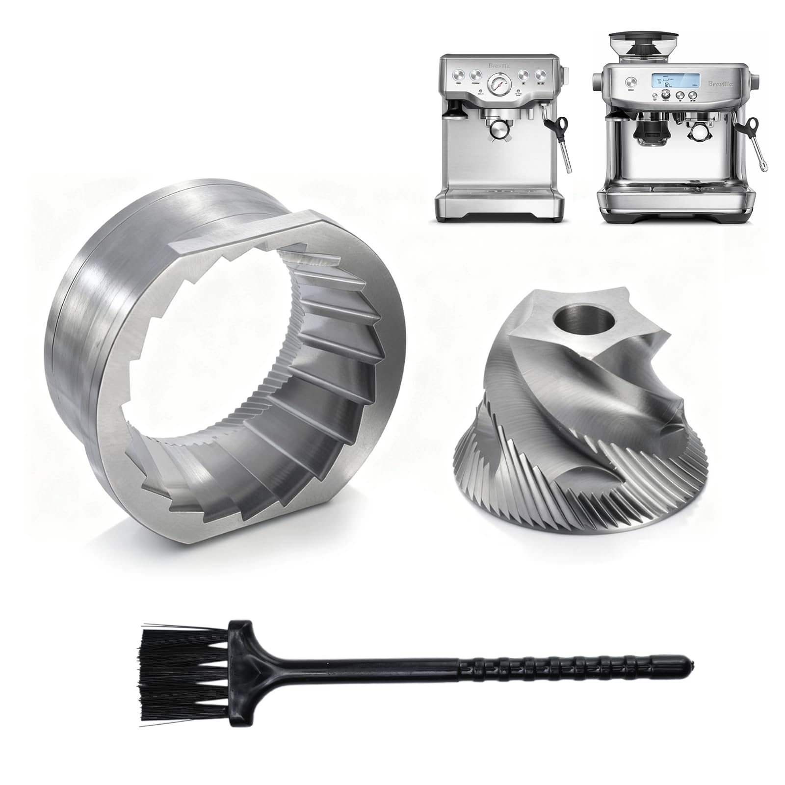 Set di macine coniche di ricambio Breville Macinacaffè Breville (Pre 1926 Pdc), adatto per macina espresso Breville Bes980/870/875/876/878 Parte di sbavatura per macchina da espresso, forma a 5 stelle