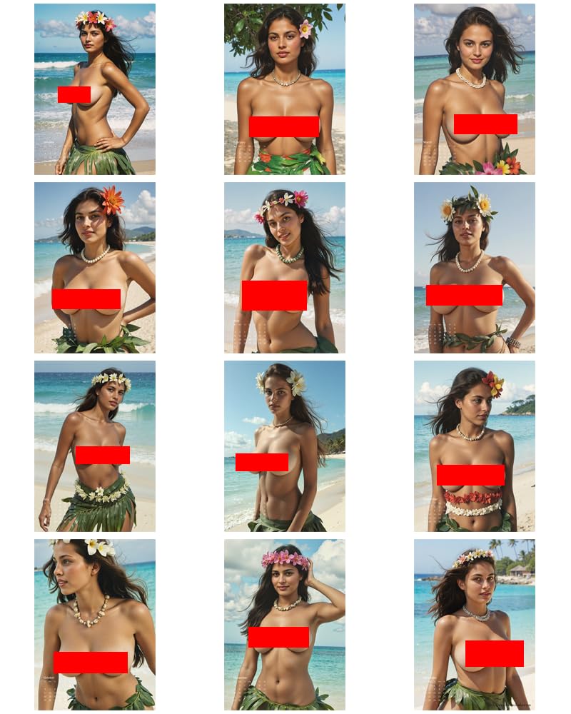 2026 Calendrier Mural Hula girls