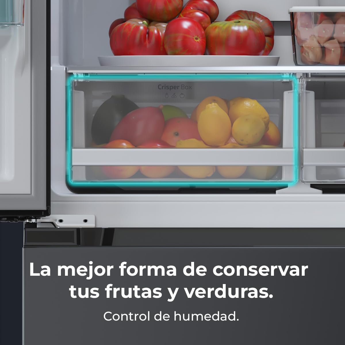 Cecotec Frigorífico puerta francesa Bolero CoolMarket FD 436 Dark E. Compresor Inverter Plus Frigorífico 4 Puertas Estilo Francés Dark 183X84Cm, 510L, No Frost, Clase Energética E, Metal Cooling