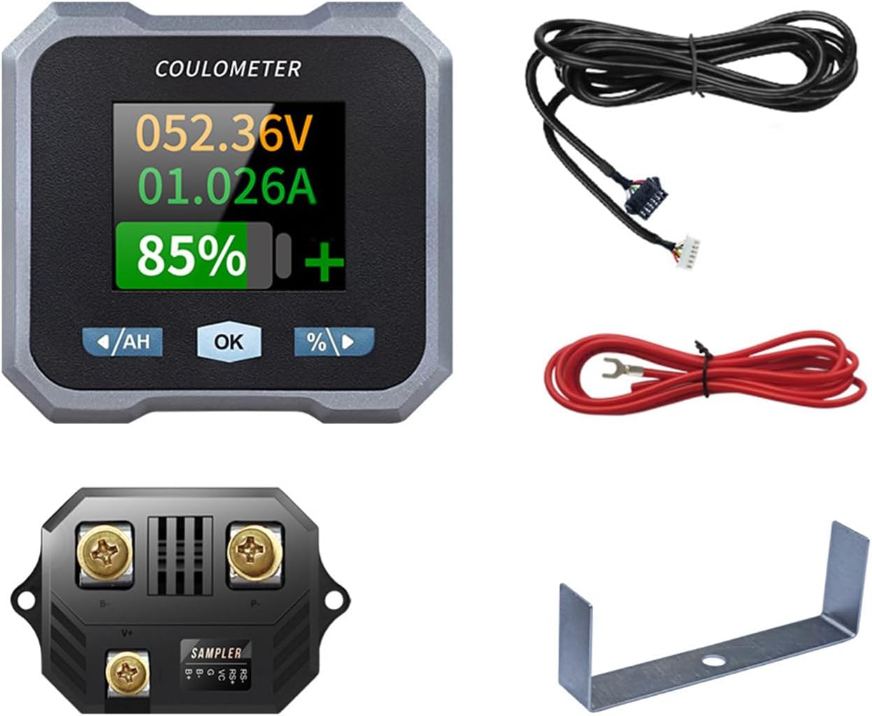 Smart Battery Mon-itor With Shunt Ammeter Voltmeter Bluetooth Battery Mon-itor Bluetooth Mon-itor Reliability, Metal Bracket
