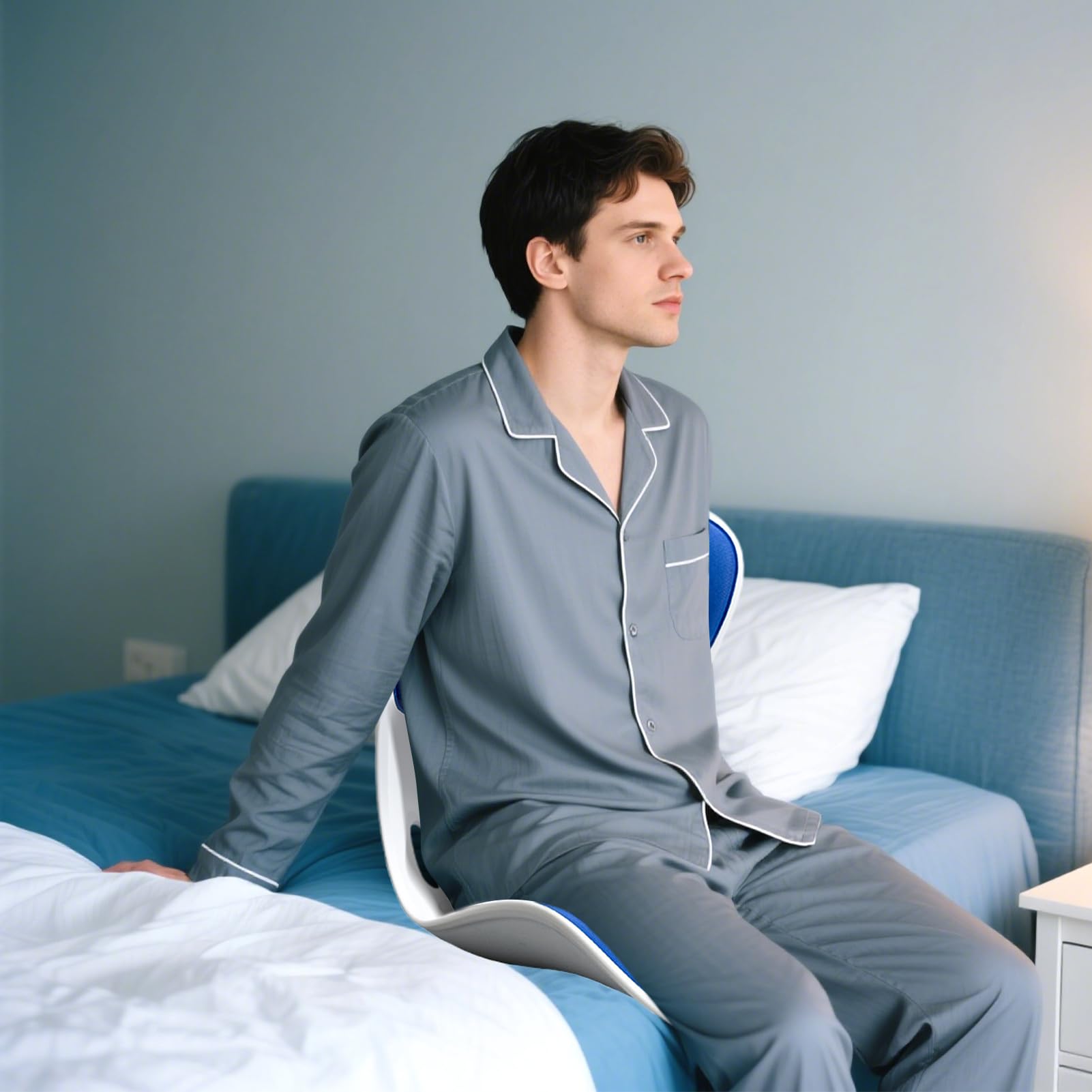 Support Dorsal Ergonomique pour Chaise,Soutien Lombaire Ergonomique pour Chaise - Coussin Respirant Robuste pour le Bureau pour le Camping la Salle de Classe le Voyage le Dortoir la Maison la Voiture