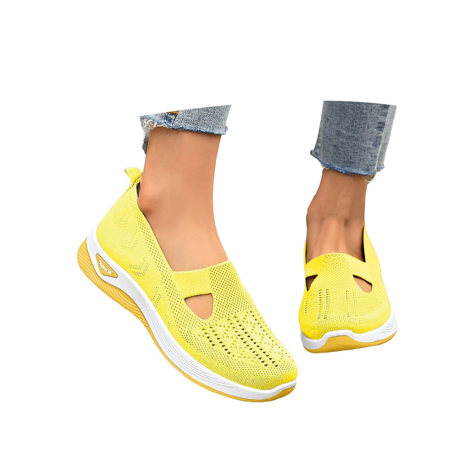 Scarpe Ortopediche Donna Senza Lacci Morbida Sneakers Scarpe da Ginnastica Traspirante Antiscivolo Leggere Scarpe da Corsa Estive Comode