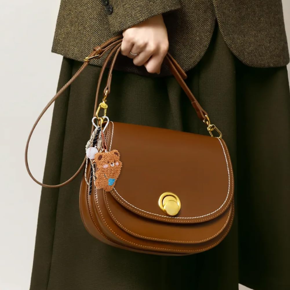 Rope Bag Charms Imitation Leather Pendant Keychains Braided Keychain for Handbags Tote Bags - Image 5