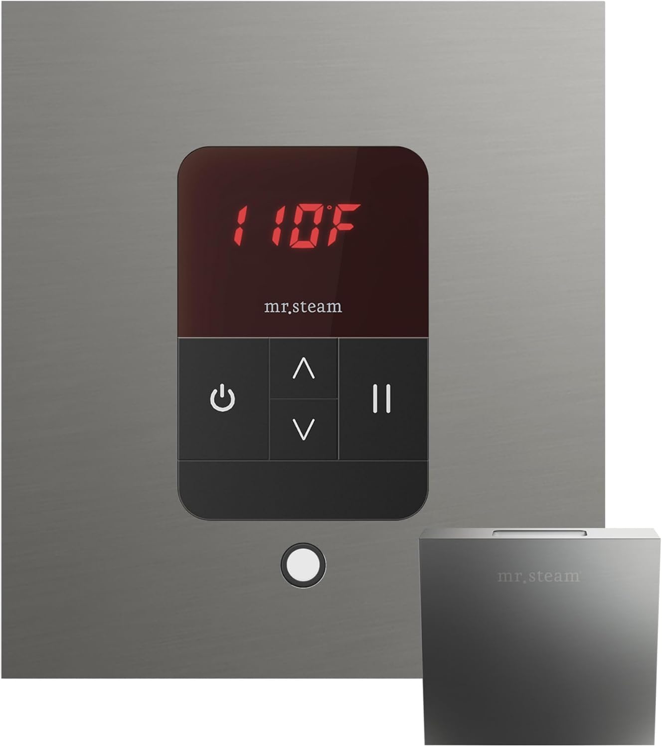 Mr Steam Basic Butler Steam Shower Pkg w/Square iTempo Control and Linear Steamhead in OilRubBronze