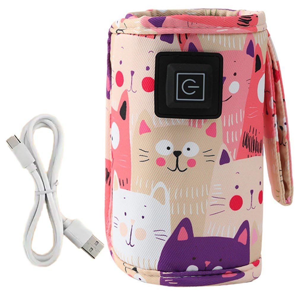 Hrippy Baby Bottle Warmer for Travel, Portable Bottle Keep Warm, Usb Travel Milk Heat Keeper, Milk Bottle Insulation Cover Thermostat