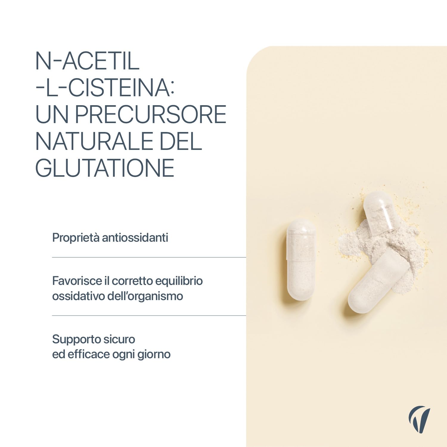NAC N-acetil-L-cisteina 590 mg 120 capsule vegane Supporto glutatione antiossidante Vitavea