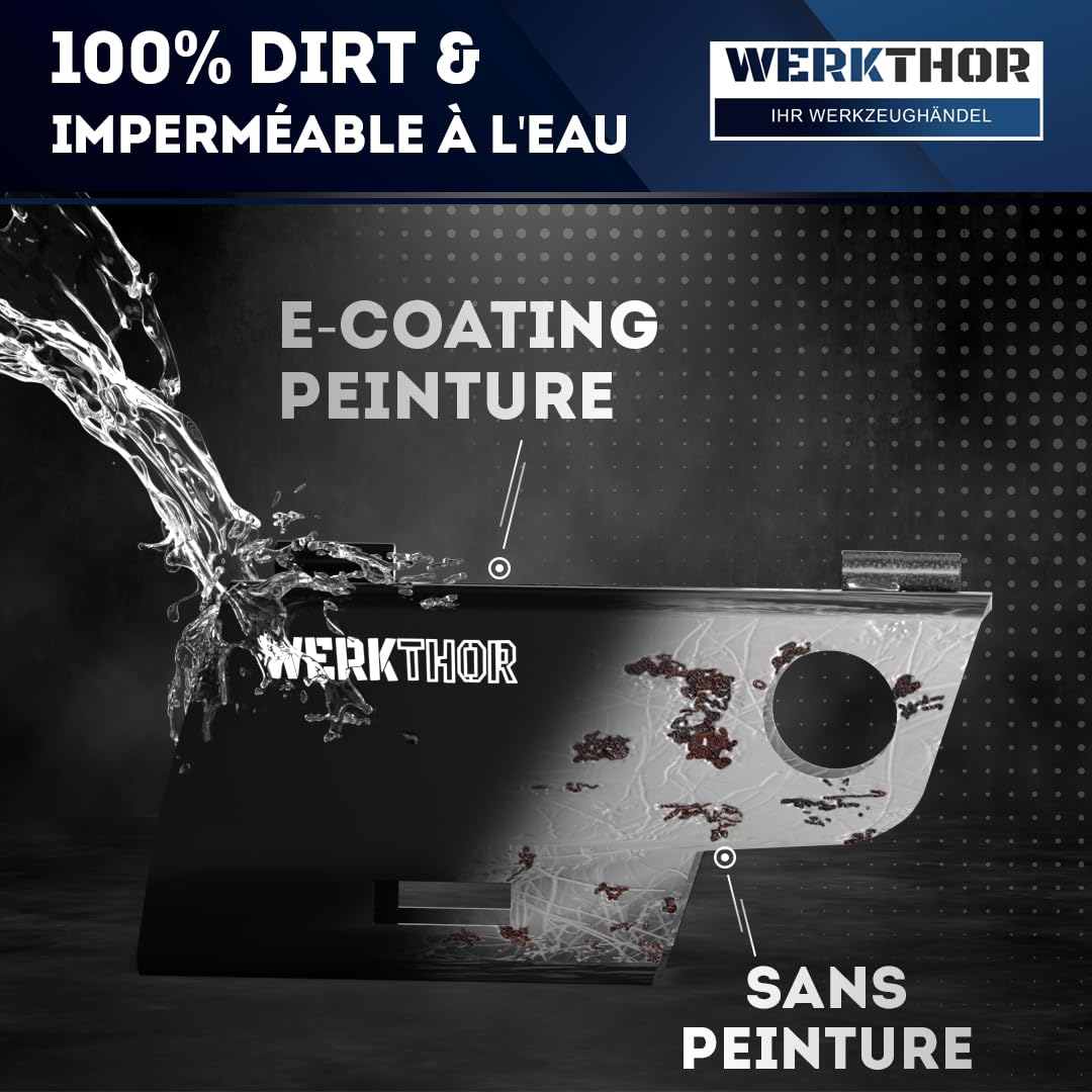 Serrure de Remorque WERKTHOR - Serrure Universelle pour Boîte de Remorque - Protection Contre Le vol pour Remorque Attelée et Dételée - Serrure de Remorque en Acier Inoxydable - Serrure à clé