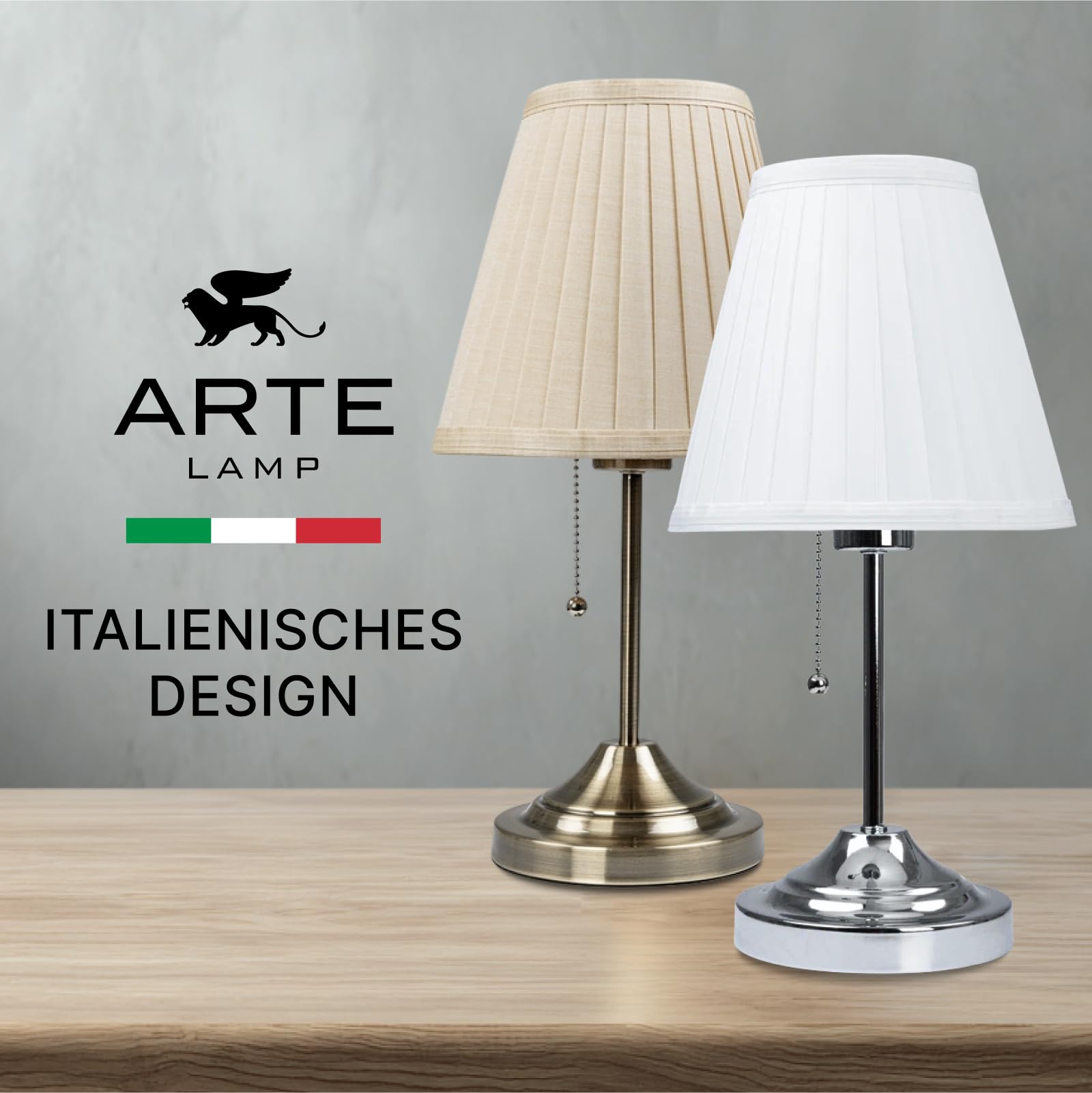 Lámpara de mesa para bombilla LED, tela y metal en acabado blanco, con cable y enchufe, mesita de noche y luz auxiliar para salón y dormitorio