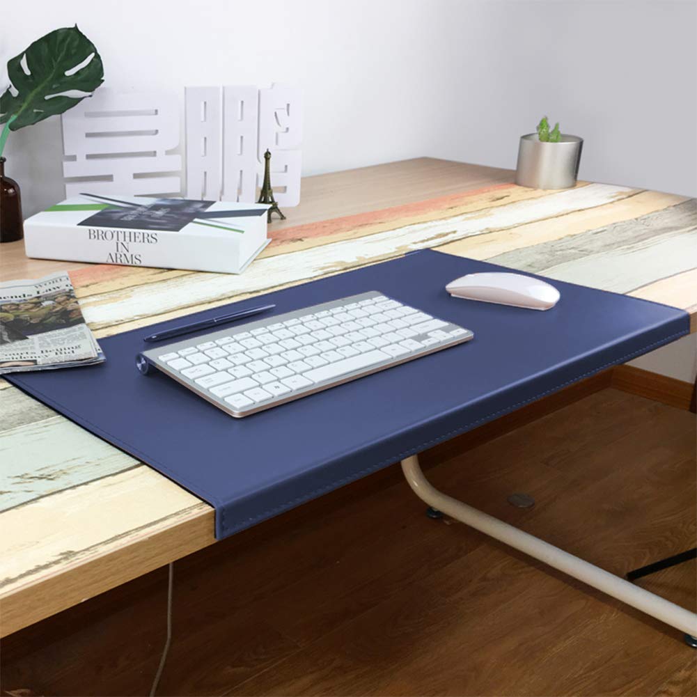 Grande tappetino da scrivania in pelle blu esteso per ufficio formato XXL con design ergonomico impermeabile tastiera e tappetino per mouse per computer portatile A3 A2 A5 carta compatibile