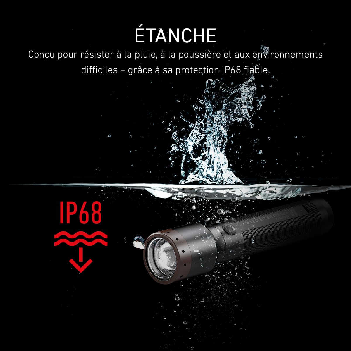 Ledlenser P7R Core Lampe torche rechargeable, 1400lm, 300m, étanche IP68 | Mise au point réglable, 202 g, jusqu'à 90 h d'autonomie, modes SOS et Strobe, idéale pour la randonnée, le camping | 2020