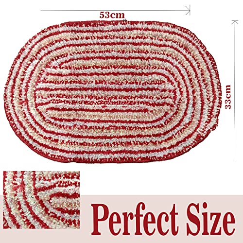 Image of Door Mats for Home | Door Mats for Home Entrance | Door Mat for Bathroom| Soft & Super Absorbent Mats for Shower | Washable, Non-Slip & Quick-Drying Mats (Pack of 2) (Pink)