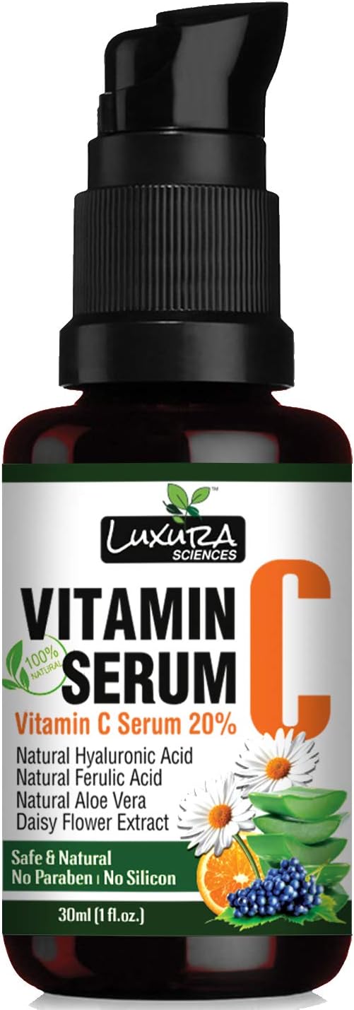 Vitamin C Face Serum | Anti-Aging Formula for Youthful Radiance | Reduces Fine Lines, Spots & Sun Damage | Firming & Hydrating Facial Elixir | 1.01 Fl Oz (30ml)