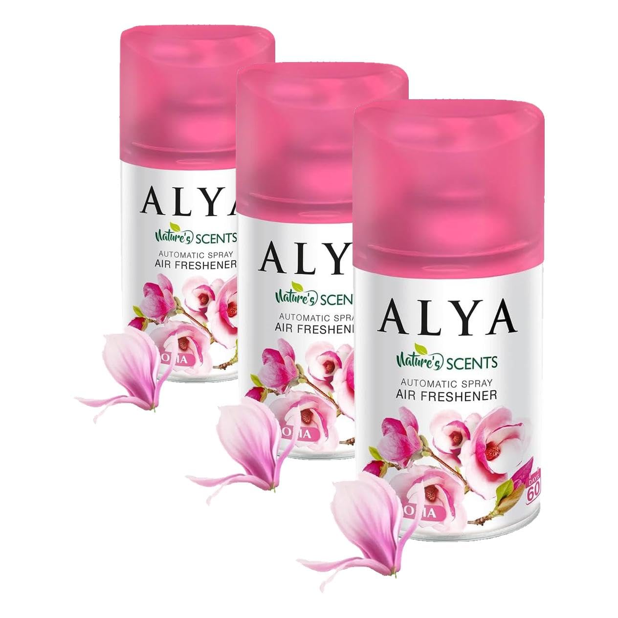 ALYA Nature's Scents Magnolia - Manolya Oda Kokusu Yedek Makine Spreyi 250 ml (3 paketi)
