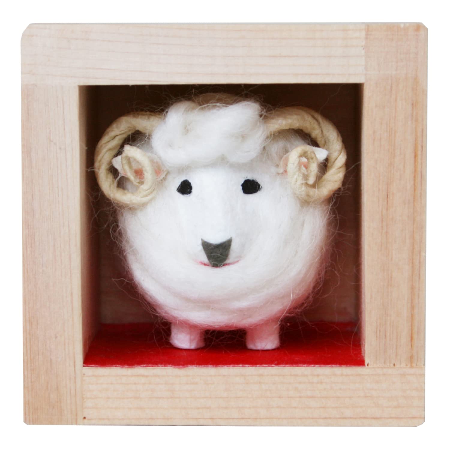 Amazon.co.jp: めでたや 歳ます ふくふく羊 和紙 干支 飾り 未年 干支