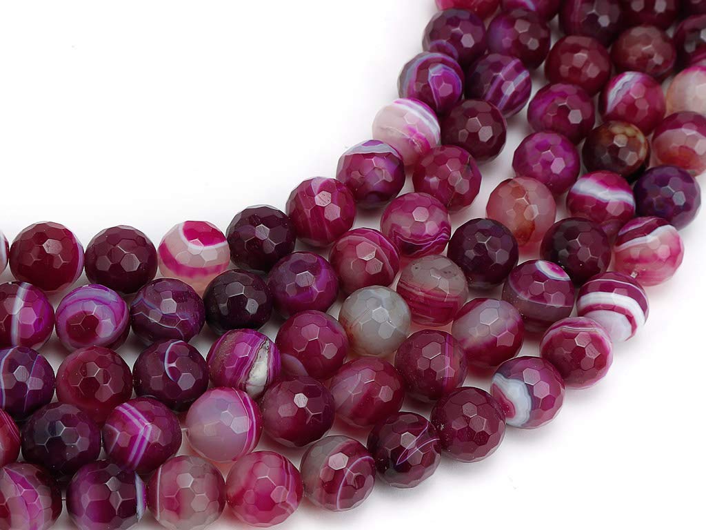 14 mm Pink Shades Agate Quarts Semi-Precious Bead AQSP226-image-10