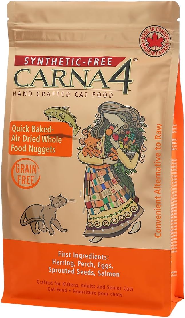 CARNA4 All Life Stages Fish Formula Dry Cat Food (4lbs, Fish)