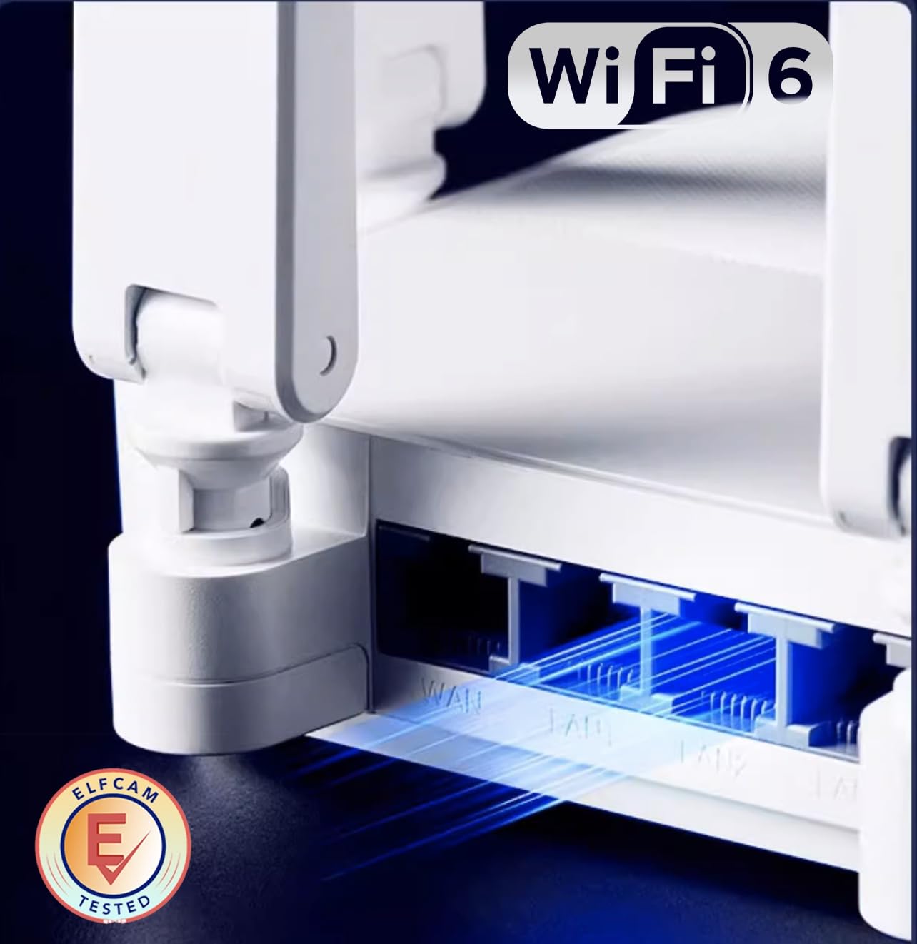 Elfcam® - Sistema Mesh Router WiFi 6 (AX3000), Ethernet Port WAN 2,5Gb RJ45, Dual Band WiFi 6 Mesh Router, fino a 3000 Mbps, ideale per allungare il tuo Freebox Ultra e Orange Livebox 6