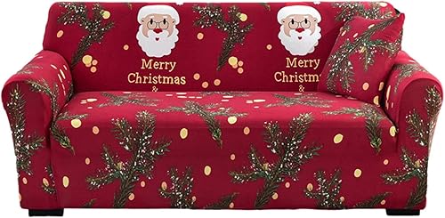 Miniatura 10 de Fundas para sillas de Navidad, funda de sofá de 3 plazas, protector de muebles, funda de sofá impresa digital de Navidad, decoración de vacaciones,