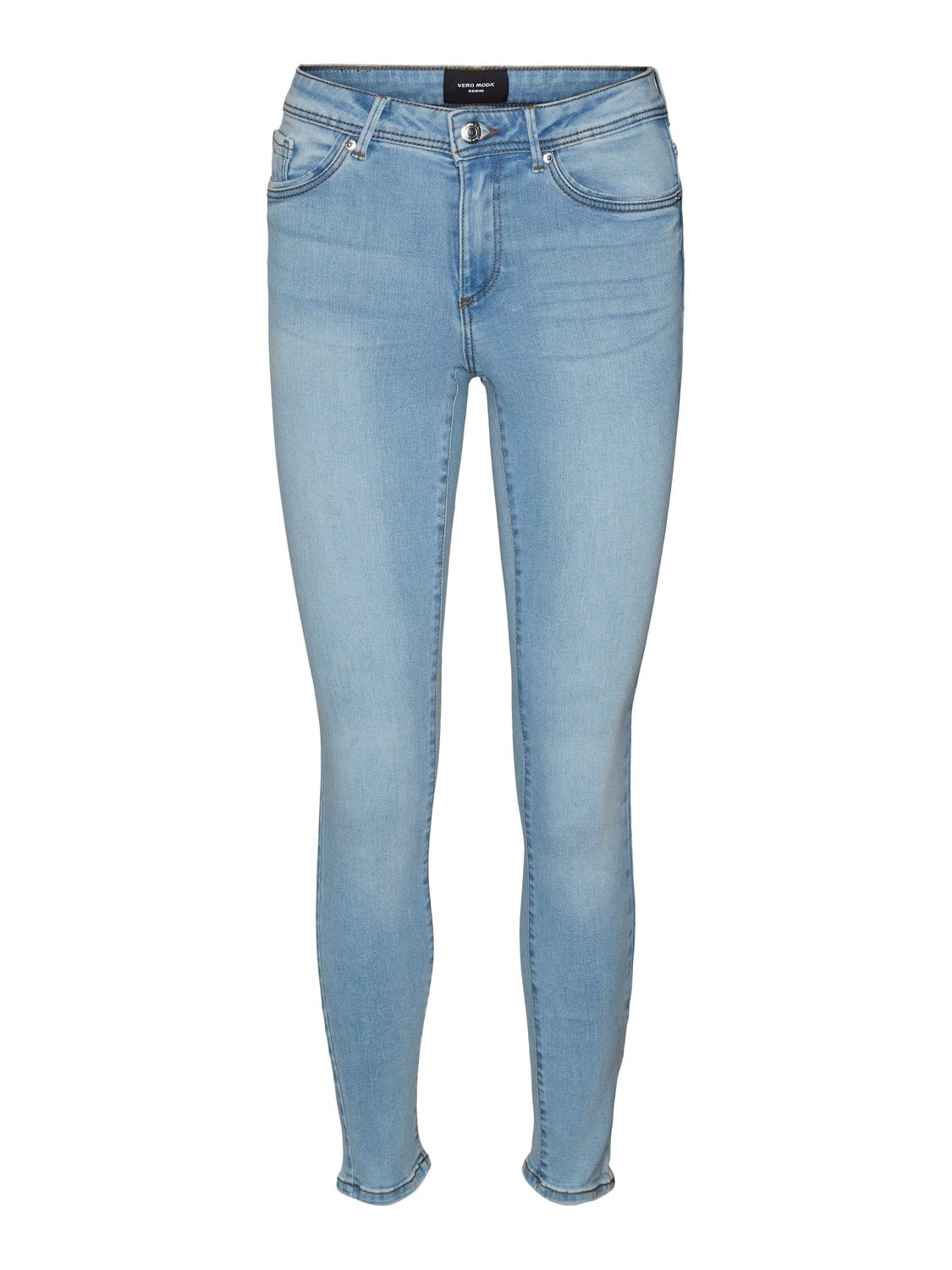 VERO MODA Tanya Mid Rise Skinny Jeans, Farbe:Blau, Jeans/Hosen Neu:S / 34L
