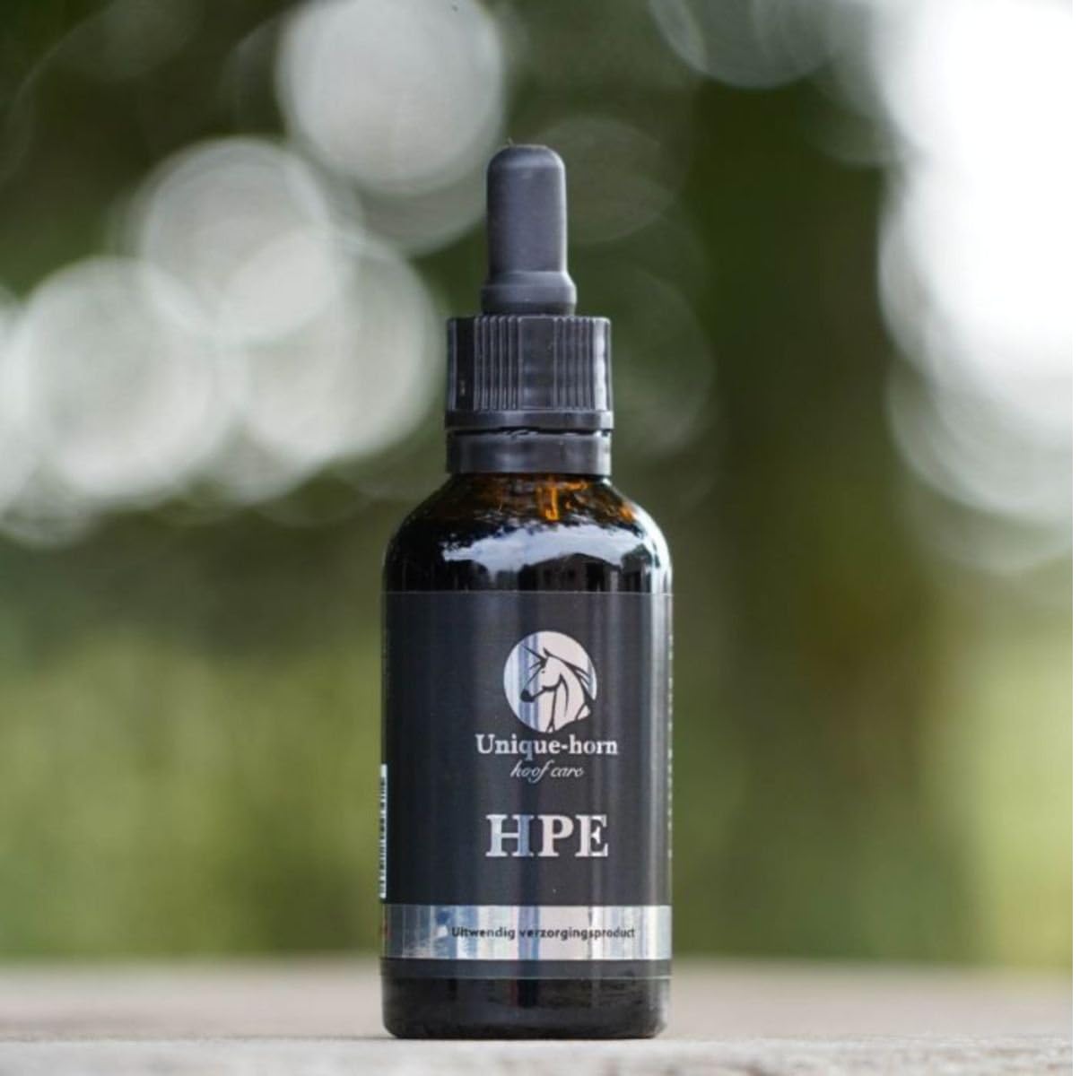 Unique-horn HPE für Pferde | Ultrastarkes Hufpflegeprodukt gegen Strahlfäule und Pilzinfektionen | Schnelle Anwendung | Antibakterielle Wirkung mit Propolis | Hufgesundheit | für jedes Pferd | 50 ml