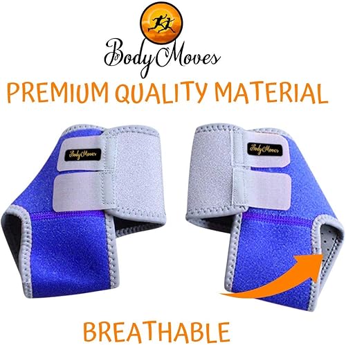 Miniatura 3 de BodyMoves Tobillera para niños más bolsa de hielo frío y caliente (azul activo, M para niños grandes (EE.UU. 3.5-7))