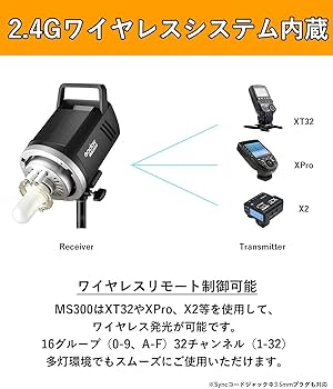 Godox MS300 スタジオストロボ Godox MS300 スタジオストロボ ボーエンスマウント モノライト
