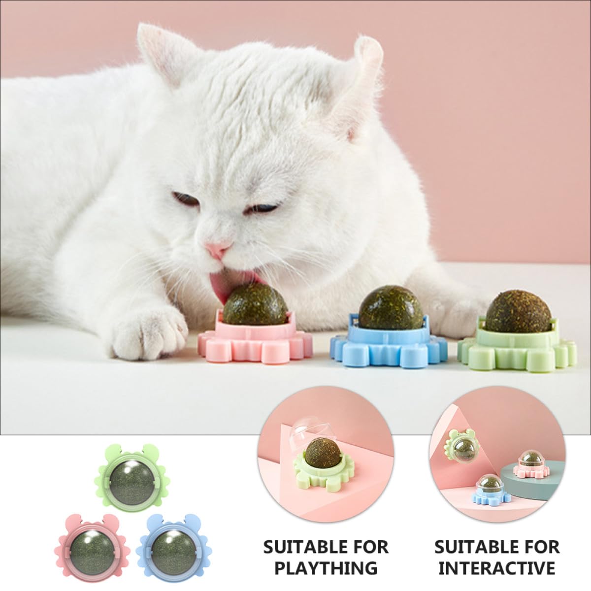 DOITOOL 9piezas Juguete Interactivo para Gatos De De Catnip para Limpiar Dientes y para Mantener El Interés Salud De Tu Mascota