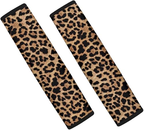 Almohadillas universales para cinturĂłn de seguridad de automĂłvil, con diseño de leopardo, correa suave, para la mayorĂa de camiones, SUV, aviones Almohadillas universales para cinturĂłn de seguridad de automĂłvil, con diseño de leopardo, correa suave, para la mayorĂa de camiones, SUV, aviones
