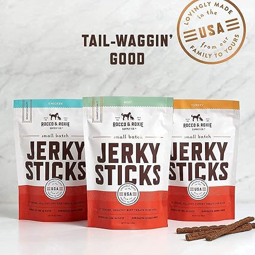 Miniatura 8 de Rocco & Roxie Beef Jerky Dog Treats 1 lb Soft Training Snacks Made in USA High Value Beef Jerky for Dogs, Small, Large Breeds, Seniors, and