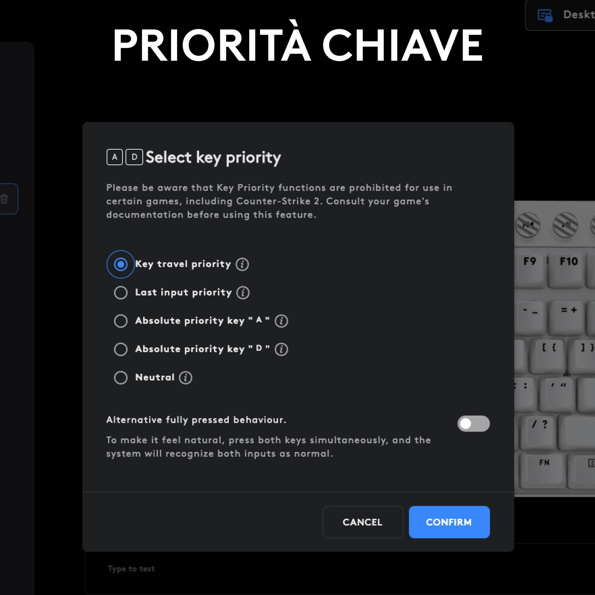 Logitech G PRO X TKL RAPID, tastiera gaming senza tastierino numerico | Interruttori analogici magnetici, modalità di attivazione rapida, azionamento e RGB personalizzabile, US INT'L QWERTY - Nero