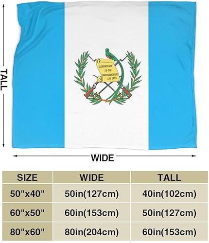 Miniatura 3 de Manta de forro polar con patrón de bandera de Guatemala, ligera, súper suave y acogedora para sala de estardormitorio, para todas las estaciones (50