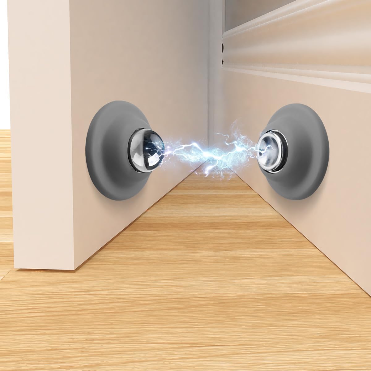 VIVITO Heavy Duty Magnetic Door Stopper Kit | No Drill Wall & Floor Mount | Adjustable Silicone Door Stopper Set | Windproof, Anti-Collision & Wall Protector for Home & Office | (AnyColor, Pack of 1)
