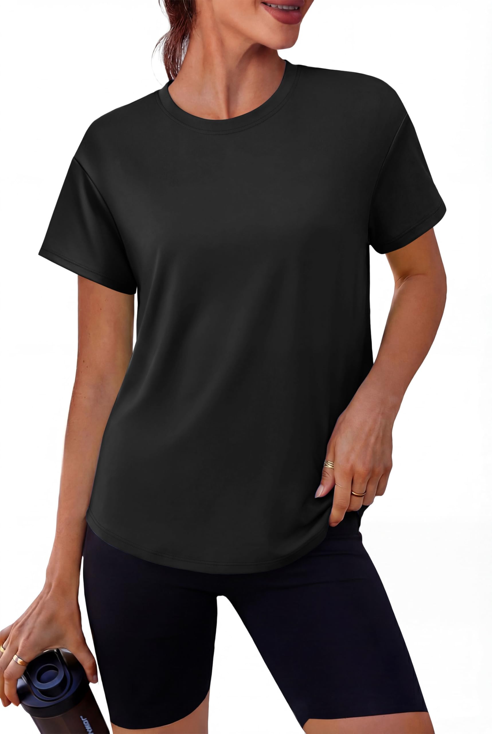 Alaroo Workout Tops for Women Short Sleeve T-Shirts Loose Fit Athletic Fitness Clothing for Gym Running Yoga Summer Tops 2026 — view 14
