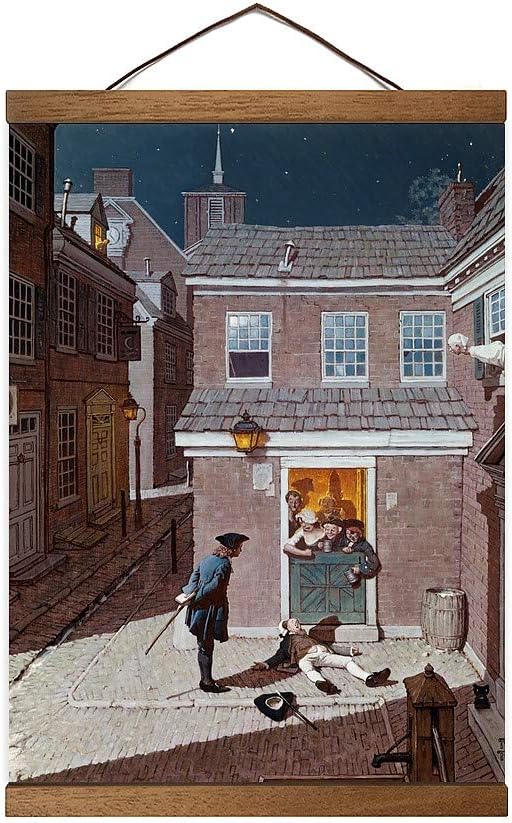 The Tavern Hanging Poster Canvas Print Ready to Hang, Wall Decor, 12"x16"