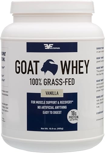 CFS Nutrition Proteína de suero de cabra Alimentada con pasto de cabras pasturadas, vainilla natural