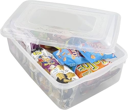 Vista 5 de Anbers Contenedores de almacenamiento transparentes de 11 cuartos de galón con tapa, paquete de 2