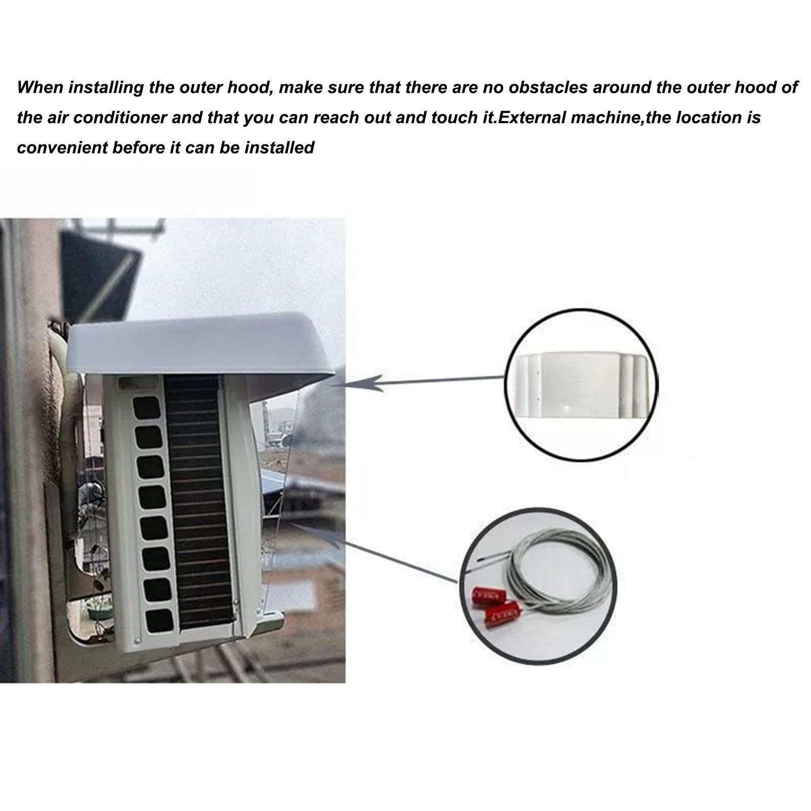 Cubierta de aire acondicionado para unidades exteriores, resistente a la intemperie, universal, condensador, bomba de calor, toldo de patio, cubierta de puerta de ventana, compresor, HVAC para lluvia