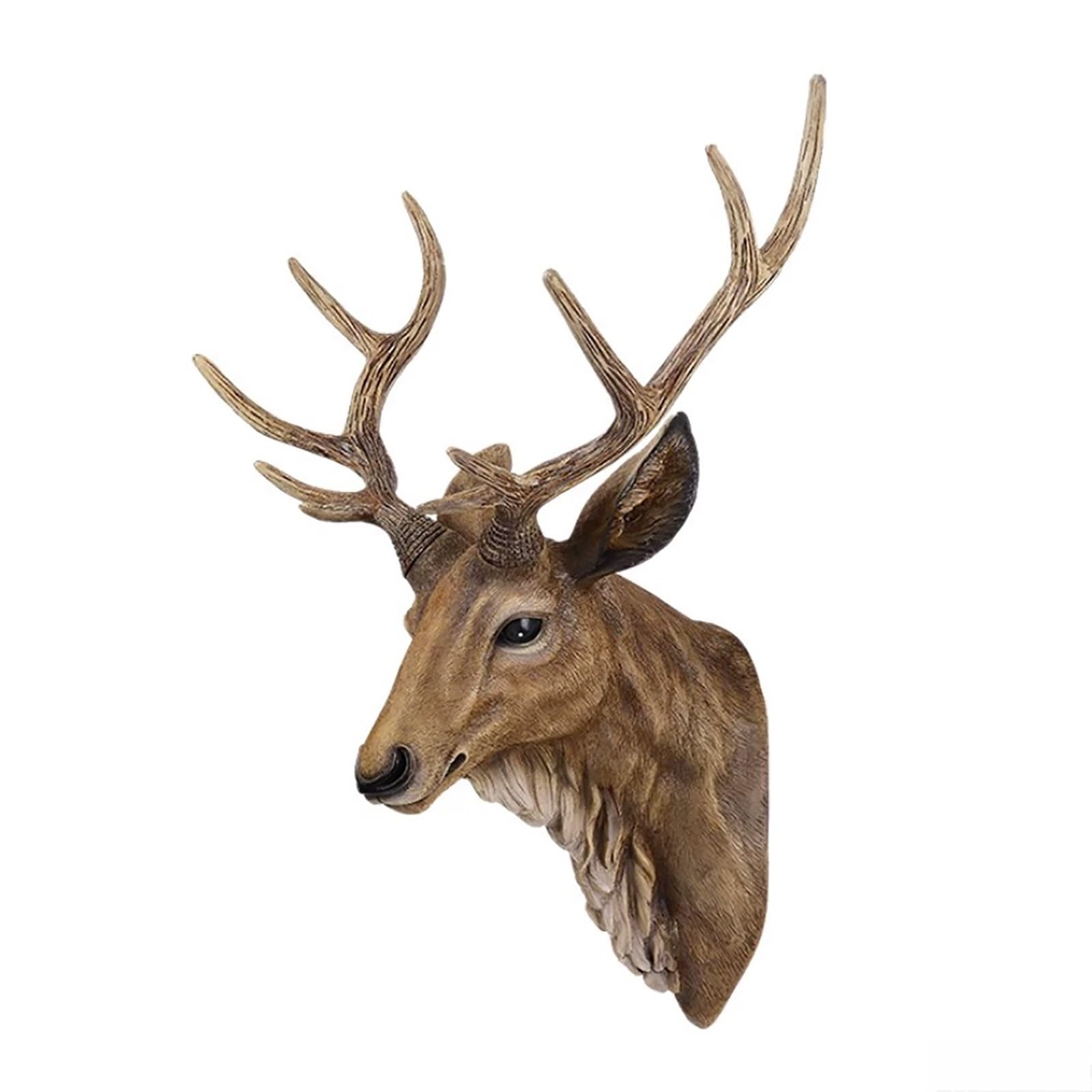 Decorazione murale Testa di Cervo Artificiale in Resina, Corna rustiche, Testa di Animale Artificiale, Scultura murale Testa di Cervo, Decorazioni per la casa con Cervo