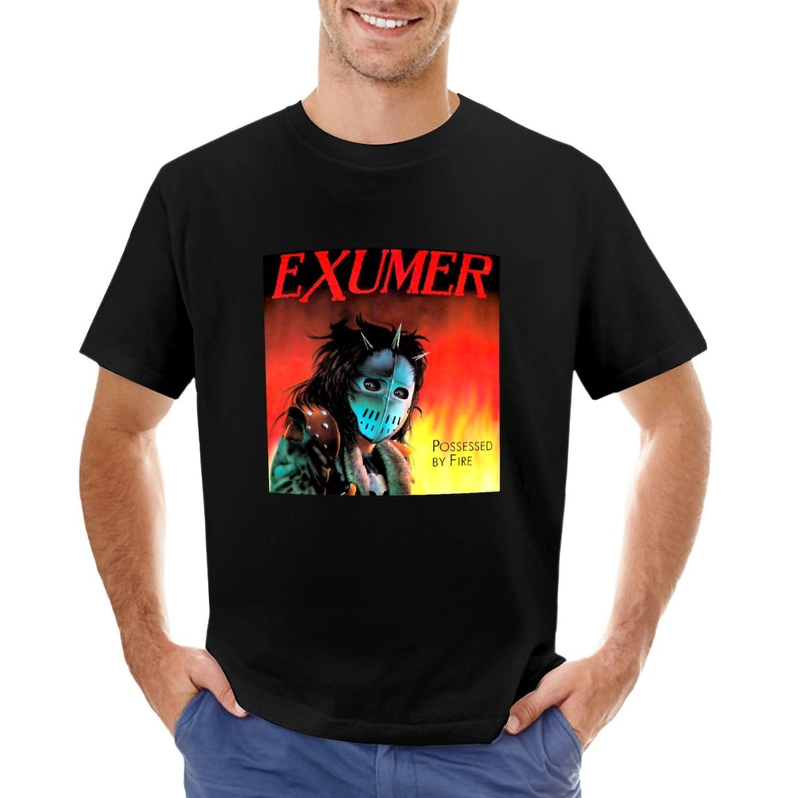 Possessed by fire Exumer T-Shirt Graphics t Shirt Aesthetic Clothing T-Shirts for Men Cotton