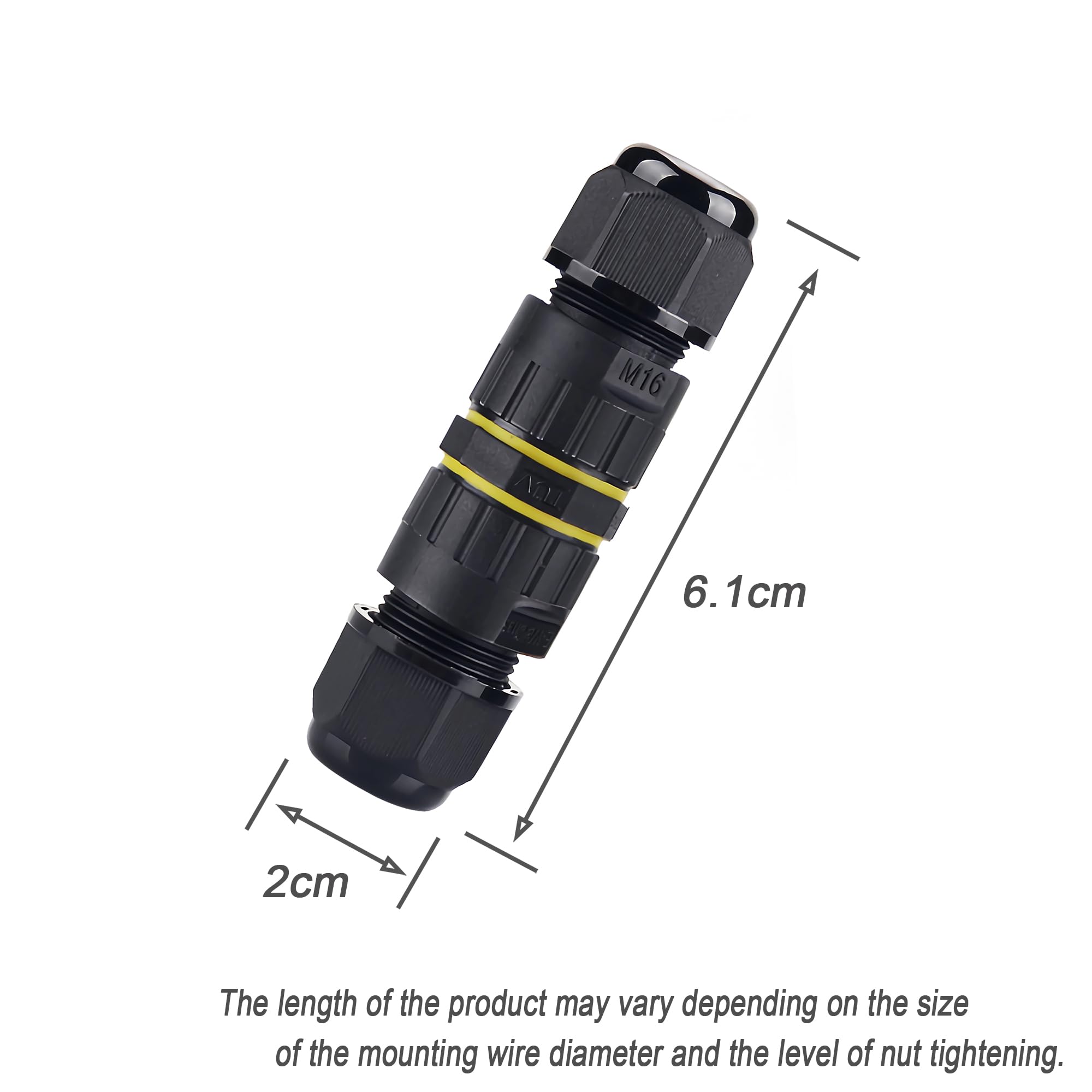 IP68 Waterproof Junction Box - 2 Way Cable Connector -4