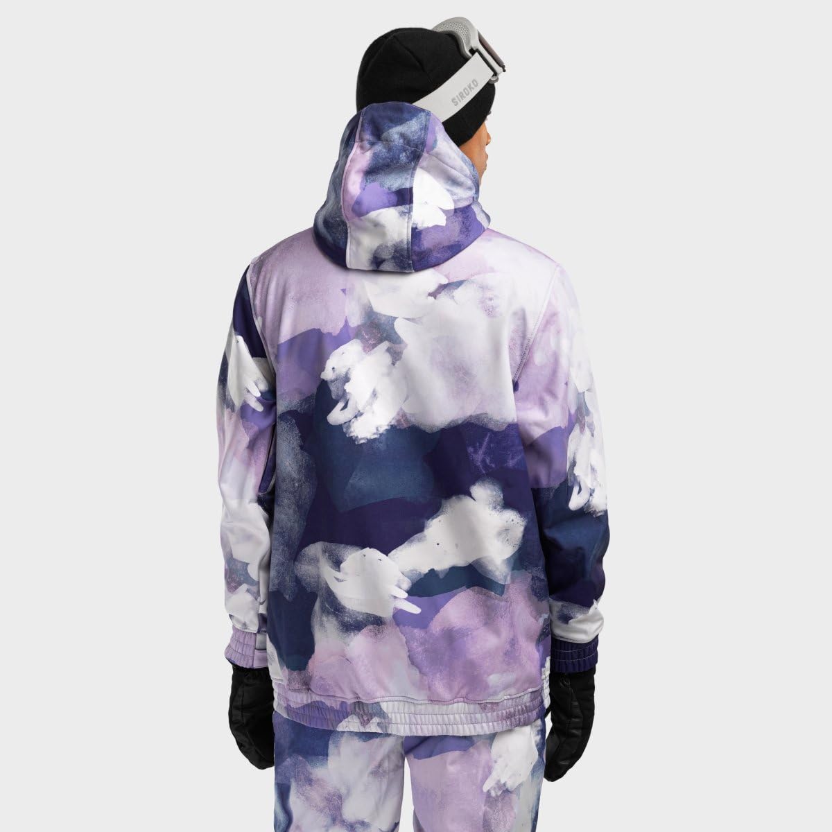 SIROKO - Veste de Snowboard avec Poche Kangourou W3 Cloudmont