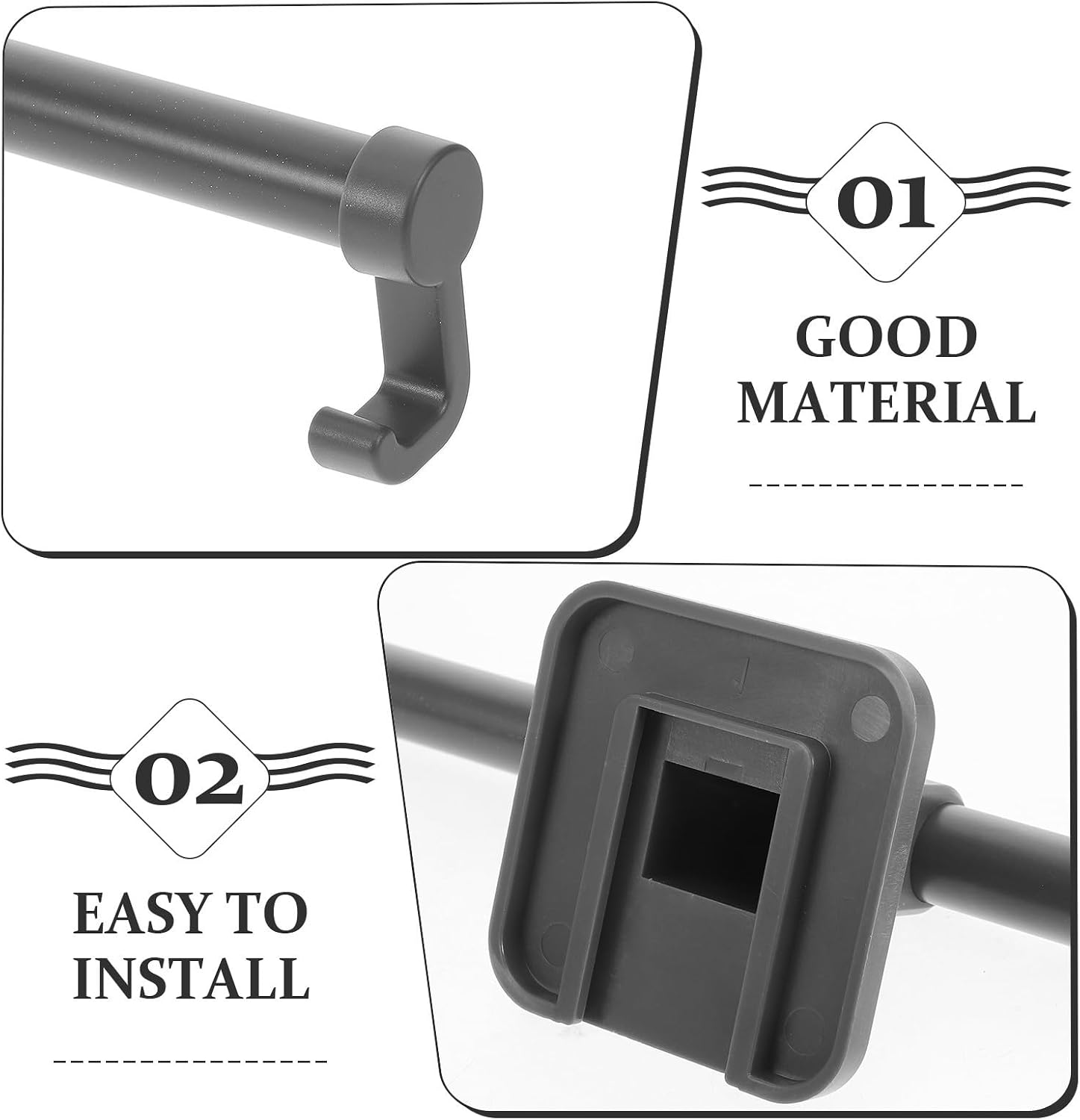 Suction Towel Holder Wall Mount Rack with Hook for Bathroom image 3