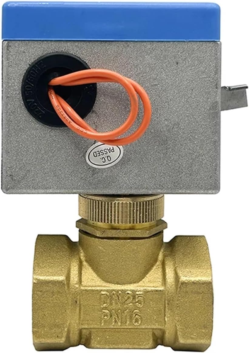 1'' 2 Way Electric Shut-Off Valve 220V Brass Motorized Valves 2 Wire Fan Coil Air Conditioning Water Switch