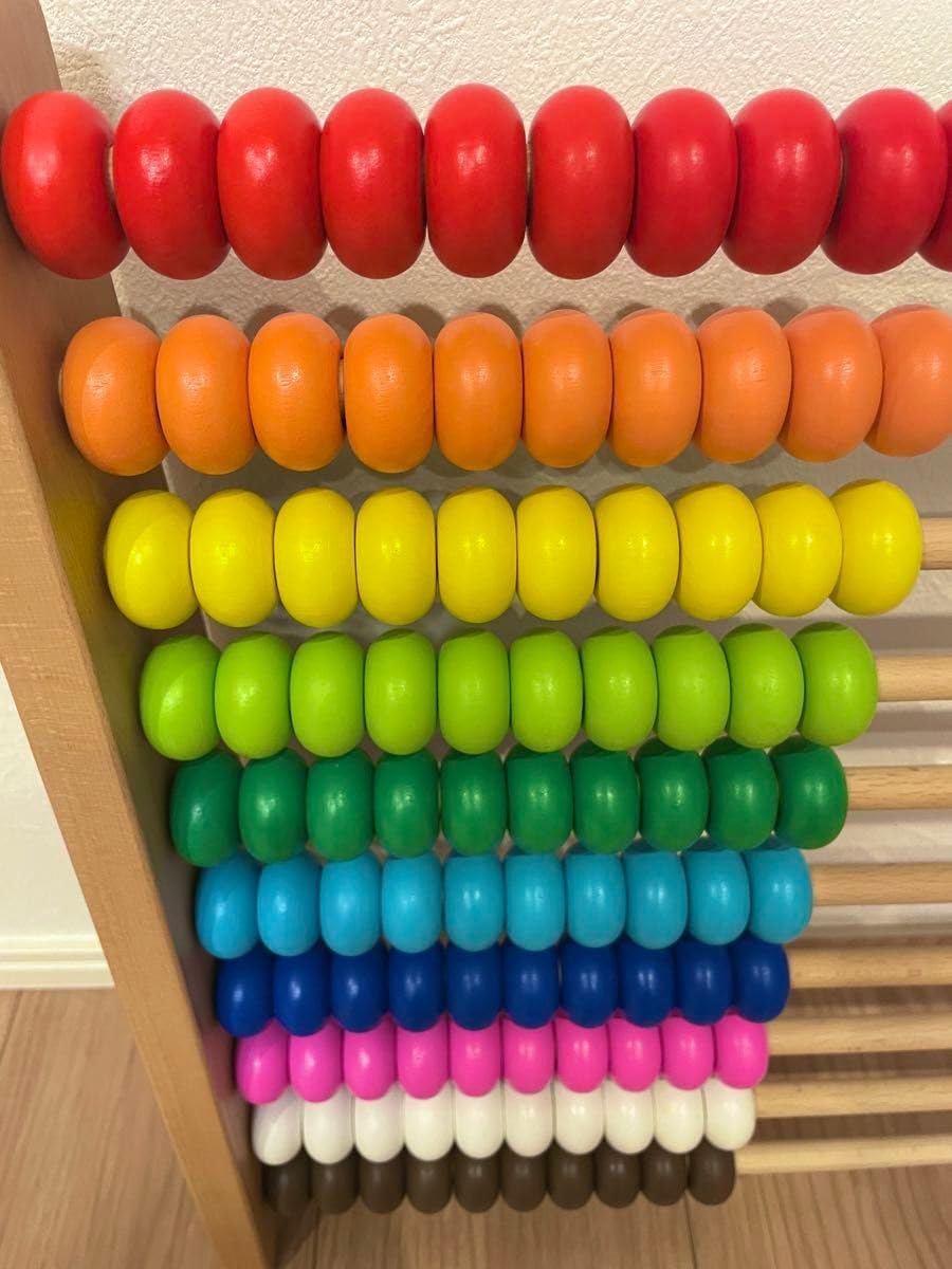 【新品未使用】　100玉そろばん　ベビーパーク　木製　カラフルそろばん ベビーパーク 100玉そろばん 知育玩具 新品未使用】 100玉そろばん