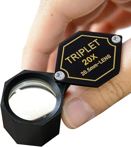 Miniatura 6 de 20 lupas para joyería, lupa, triplete, lente de cristal óptico de 0.807 in, herramienta de aumento para joyero, filatelista de sellos, numismática
