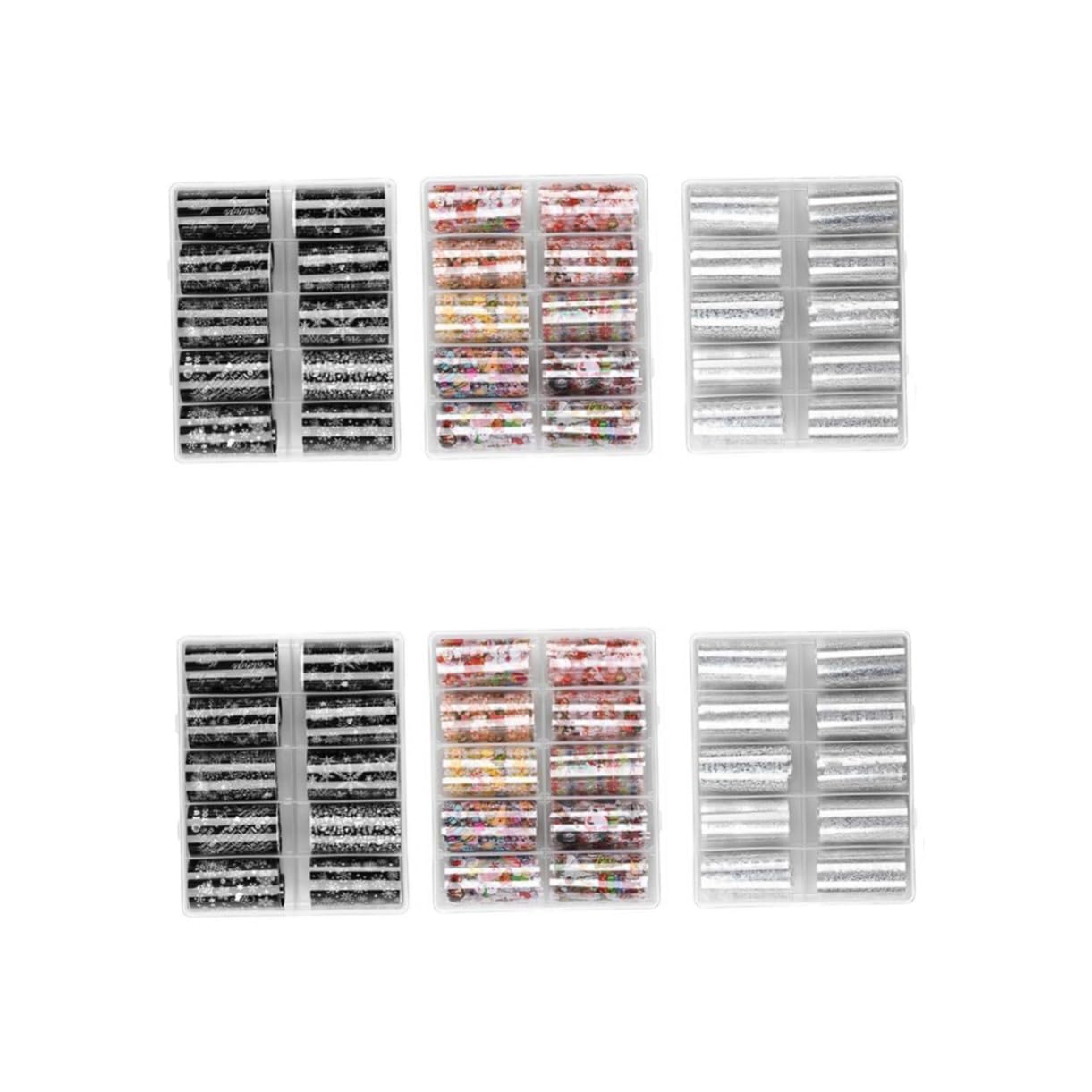 Beaupretty 6 Juegos calcomanías de arte de uñas pegatinas de uñas pegatinas navideñas para adhesivos hoja de arte de de vacaciones láminas de de