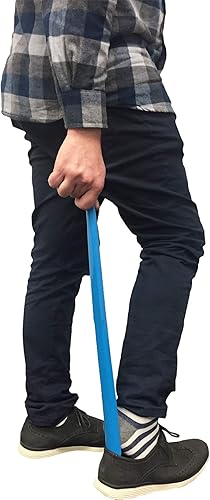 NOVA Medical Products NOVA - Calzador extra largo de 24 pulgadas, plástico flexible, color azul