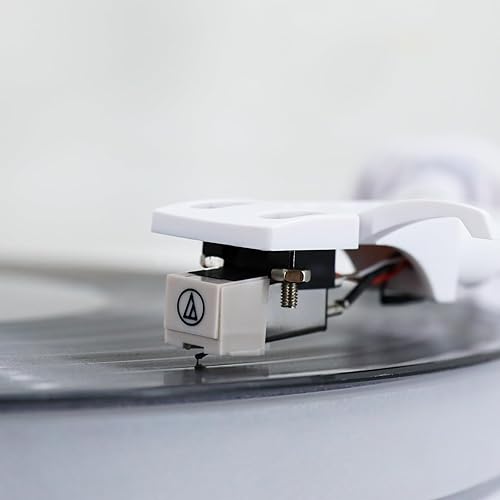 Miniatura 6 de LP&No.1 Tocadiscos con altavoces estéreo incorporados, control LED, tocadiscos todo en uno de 2 velocidades con reproducción y grabación USB,